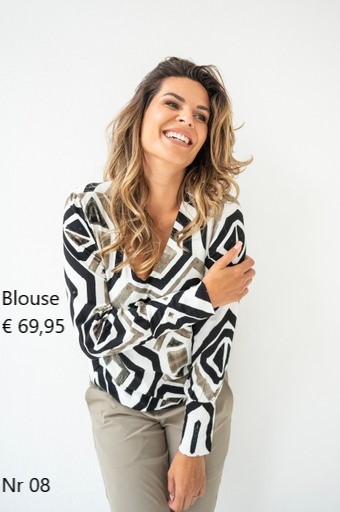 Just W23 Zo Denise blouse taupe website